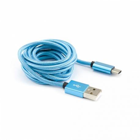 Sbox USB-TYPEC-15BL kábel M/M-1M,kék